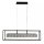 LED Pendelleuchte 3000K Metall Klarglas Schwarz L:90 cm
