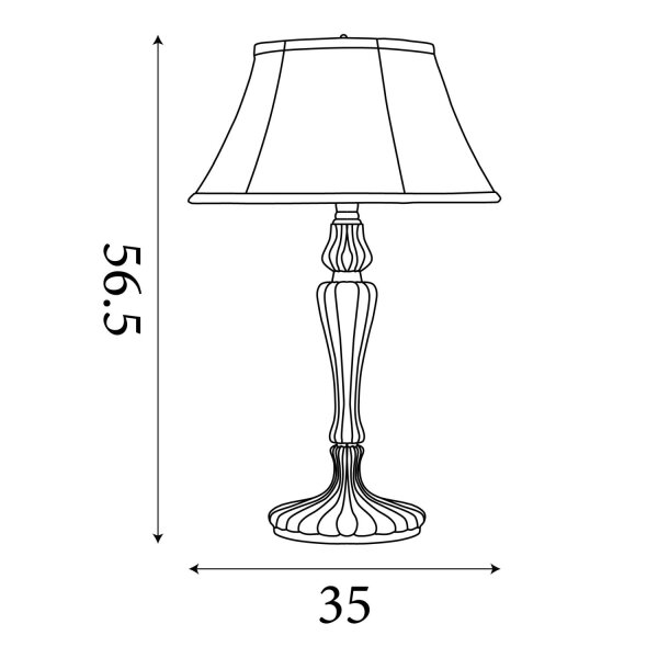 Tischleuchte Aluminium Leinen Bronze Antik E27 blendarm