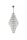 Pendelleuchte Glas Metall Messing Antik E14 Ø60 cm klar