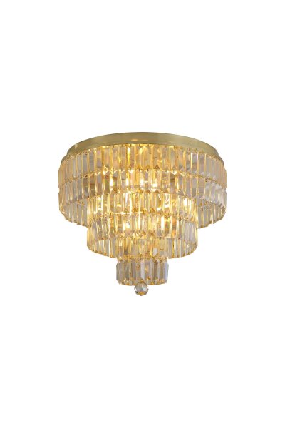 Deckenlampe Glas Messing Champagner E14 IP44 Ø50 cm