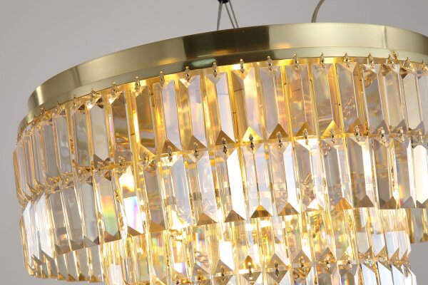 Deckenlampe Glas Messing Champagner E14 IP44 Ø50 cm