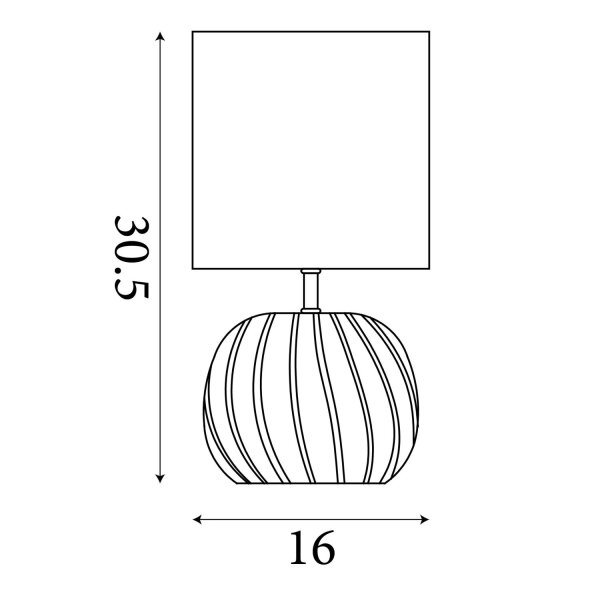 Tischleuchte Glas Stoffschirm Gelb E27 Ø16 cm Schalter