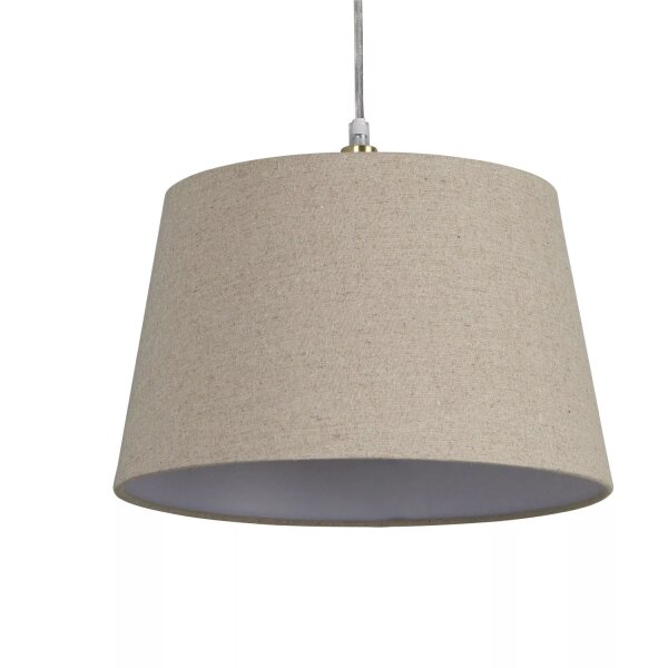 Lampenschirm Leinen Natur E14 E27 Ø30 cm blendarm