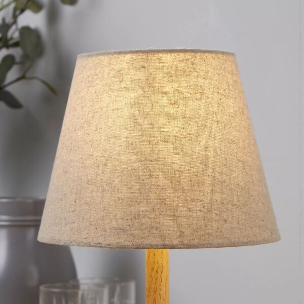 Lampenschirm Leinen Natur E14 E27 Ø20 cm blendarm