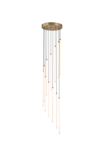 LED Hängelampe dimmbar 2700-6500K Metall Messing Ø35 cm
