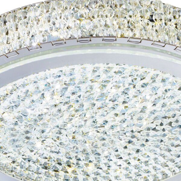 LED Deckenleuchte 4000K Glas Metall Chrom Ø40 cm modern