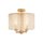 Deckenlampe Glas Metall Gold E14 Ø35 cm Zylinder klar