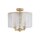 Deckenlampe Glas Metall Gold E14 Ø35 cm Zylinder klar