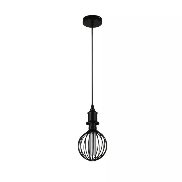 LED Leuchtmittel 2700K Metall Schwarz E27 H:17,8 cm