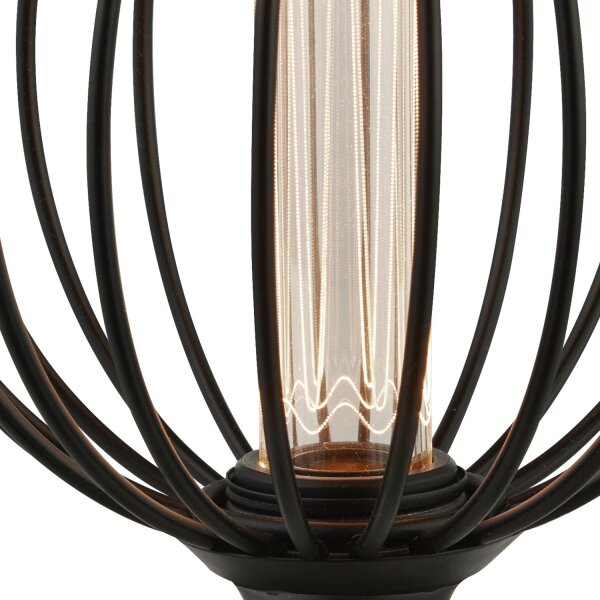 LED Leuchtmittel 4000K Metall Schwarz E27 Ø14 cm Käfig