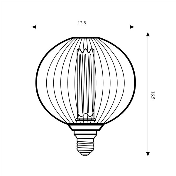 LED Leuchtmittel 4000K Metall Schwarz E27 Ø14 cm Käfig
