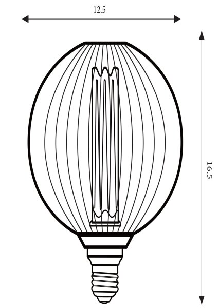 LED Leuchtmittel 4000K Metall Gold E27 Ø12,5 cm Käfig