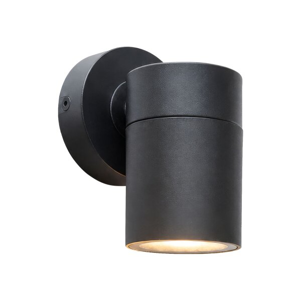 Außenwandleuchte Glas Schwarz GU10 IP65 H:11,3 cm