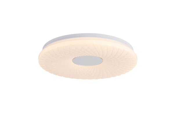 LED Deckenleuchte 3000K Glas Metall Weiß Ø38 cm rund