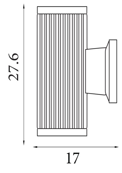 Außenwandleuchte Aluminium Glas Schwarz E27 IP54 modern