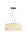 Hängelampe Metall Leinen Schwarz Beige E27 L:60 cm