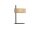 Tischlampe Metall Leinen Schwarz Natur E14 H:43 cm oval