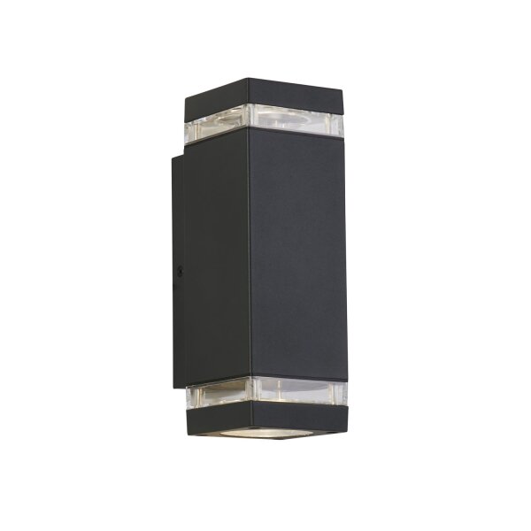 Außenwandleuchte Aluminium Hellgrau GU10 IP44 T:11 cm