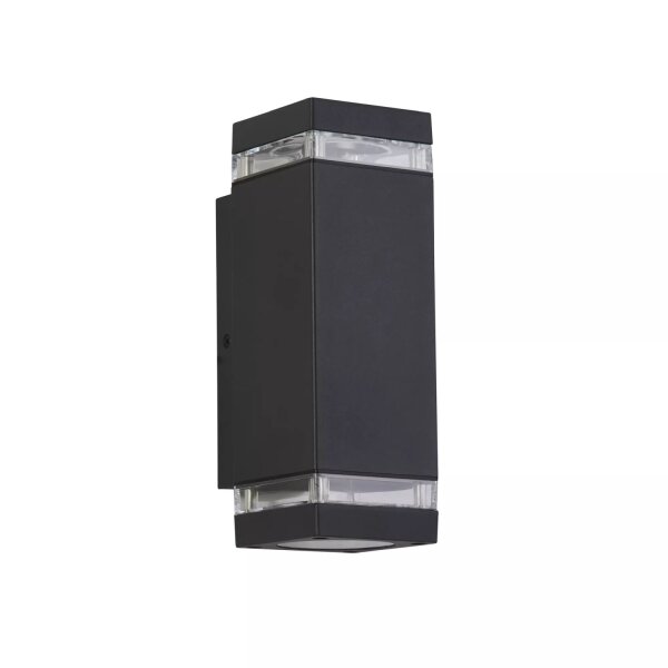 Außenwandleuchte Aluminium Hellgrau GU10 IP44 T:11 cm