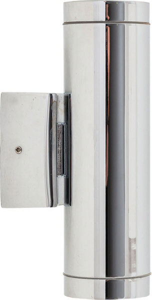 Wetterfeste Wandleuchte SERRES Chrom IP54 Up Down