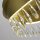 LED Deckenlampe 4000K Metall Kristallglas Gold Ø43 cm