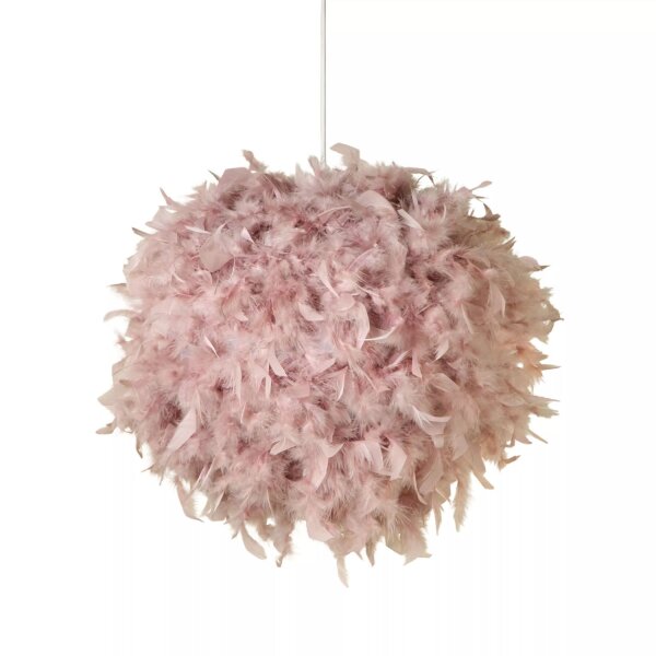 Lampenschirm Federn Beere E14 E27 Ø50 cm Kugel Modern