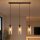 Pendelleuchte Glas Metall Bronze Bernstein E27 L:60 cm