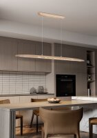 LED Hängelampe CCT 2700-4000K Holzasche Natur L:120 cm