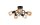 Deckenlampe Glas Metall Schwarz Bernstein E14 L:45 cm