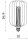LED Leuchtmittel 1800K Glas Metall Gold E27 H:16,9 cm