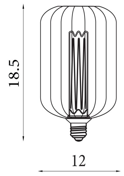 LED Leuchtmittel 2700K Glas Gold E27 Ø10 cm Käfig