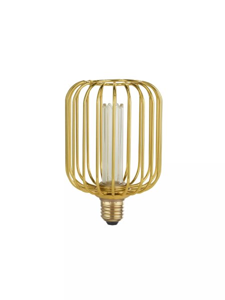 LED Leuchtmittel 4000K Glas Metall Gold E27 H:16,9 cm