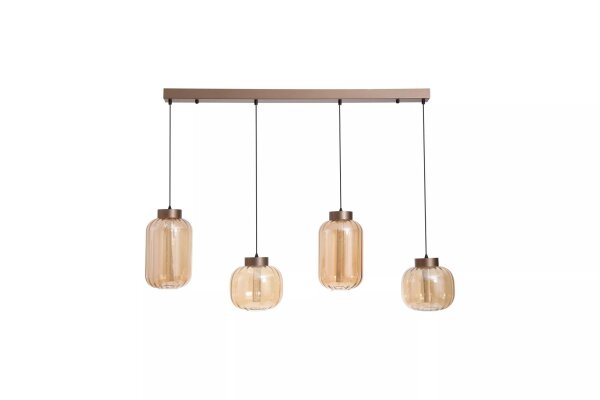 LED Pendelleuchte 3000K Bronze-Braun Bernstein L:103 cm