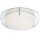 LED Deckenlampe 3000K Glas Metall Weiß IP44 Ø38 cm klar