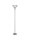 Stehlampe Fußschalter Glas Silber Weiß E27 H:179 cm