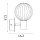 Wandleuchte Glas Messing Champagner G9 IP44 H:12,4 cm