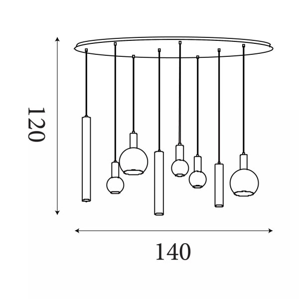 Pendelleuchte Glas Bronze-Braun Bernstein E27 GU10