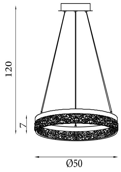 LED Hängelampe 3000K Kristall Bronze-Braun Ø50 cm