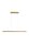 LED Pendelleuchte 3000K Metall Gold L:100 cm modern