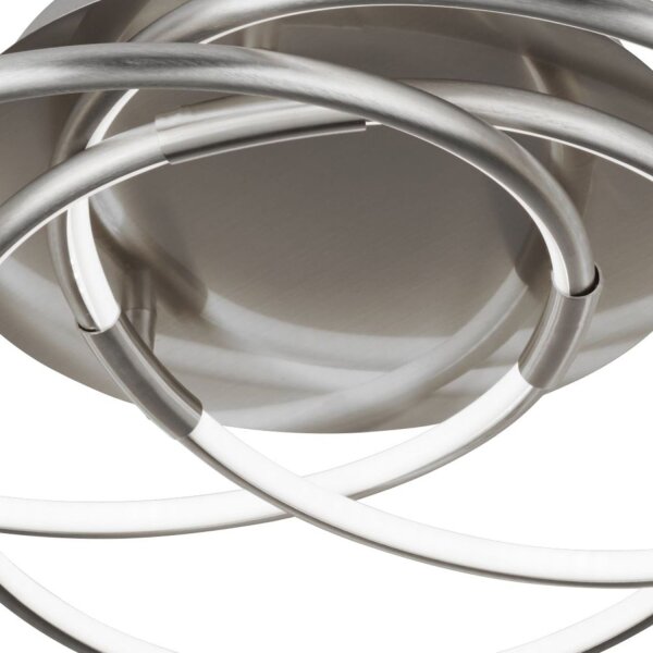 LED Deckenlampe 3000K Metall Silber Ø48 cm Lichtring