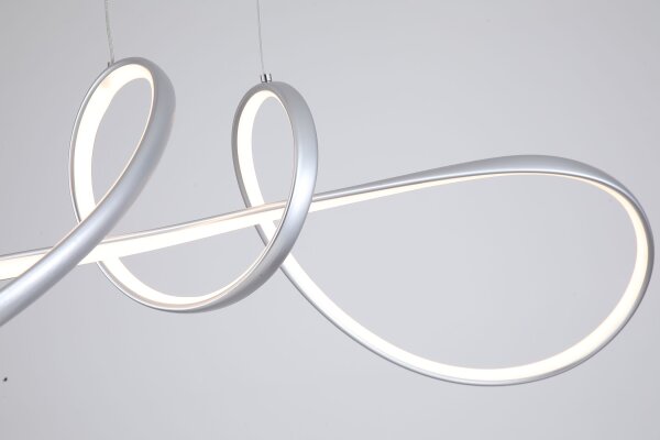LED Pendelleuchte dimmbar 3000K Aluminium Grau L:90 cm