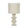 Tischlampe Leinen Stoff Beige E27 H:40,5 cm blendarm