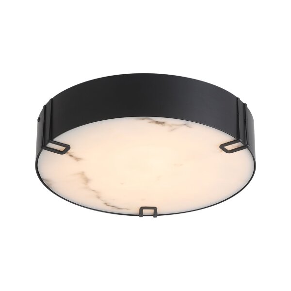 LED Deckenleuchte 3000K Metall Harz Schwarz IP44 Ø35 cm