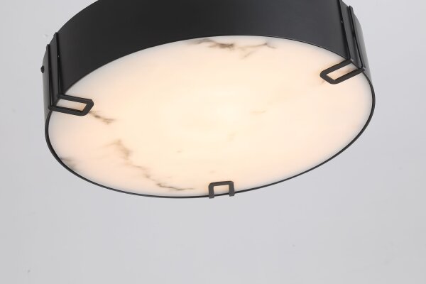 LED Deckenleuchte 3000K Metall Harz Schwarz IP44 Ø35 cm