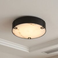 LED Deckenleuchte 3000K Metall Harz Schwarz IP44 &Oslash;35 cm