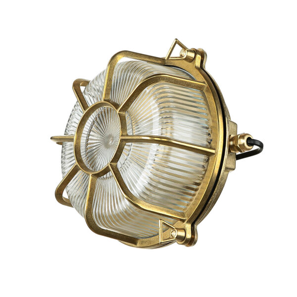 Wandlampe SIFNOS Messing IP64 rund Ø22cm Außenwand