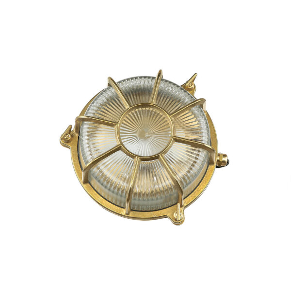 Wandlampe SIFNOS Messing IP64 rund Ø22cm Außenwand