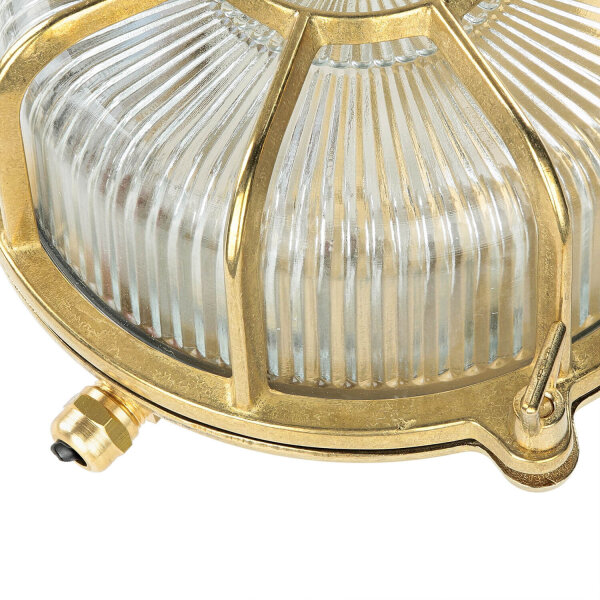 Wandlampe SIFNOS Messing IP64 rund Ø22cm Außenwand
