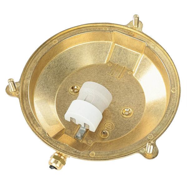 Wandlampe SIFNOS Messing IP64 rund Ø22cm Außenwand