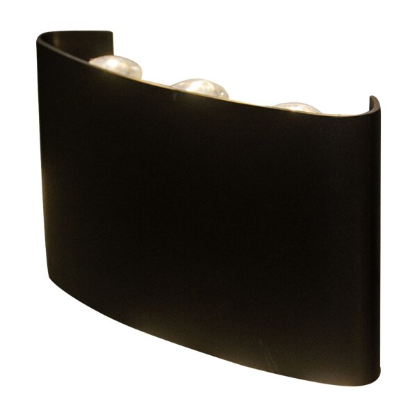 LED Außenwandleuchte Up Down 3000K Schwarz IP44 B:17 cm